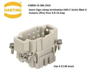 HARTING 09 33 006 2616 INSERT MALE 6 WAY HARTING 09 33 006 2616 INSERT MALE 6 WAY