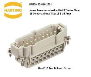ELM 462640 HARTING HAN E 16 PIN+E MALE I ELM 462640 HARTING HAN E 16 PIN+E MALE I