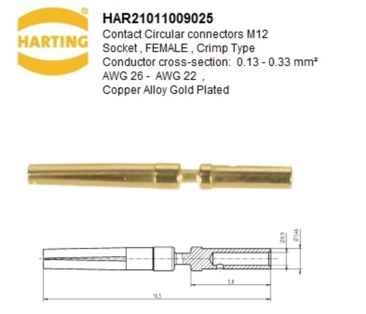 FEMALE CRIMP CONTACT 26-22AWG