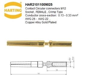 FEMALE CRIMP CONTACT 26-22AWG FEMALE CRIMP CONTACT 26-22AWG