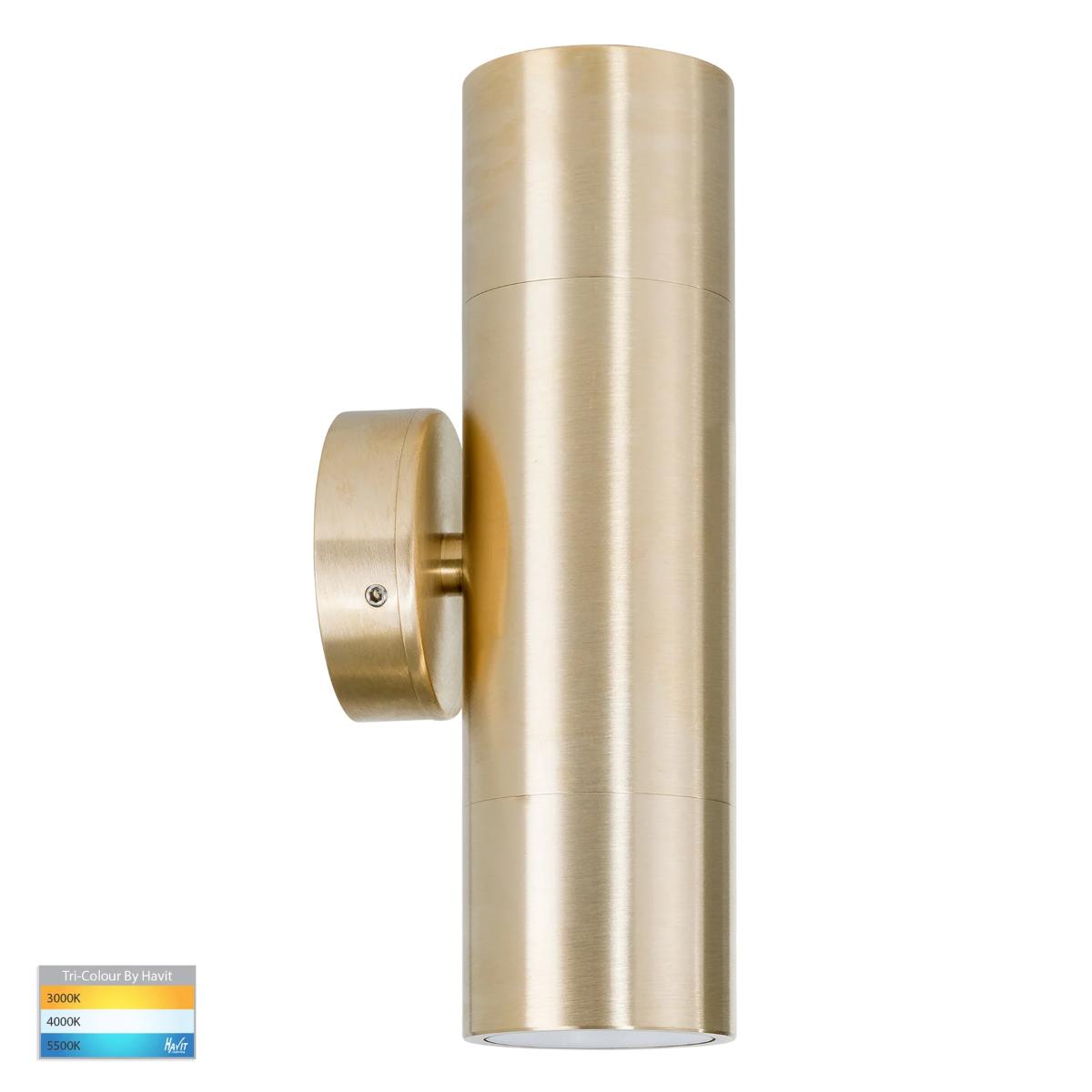 UP & DOWN WALL PILLAR LIGHT BRASS
