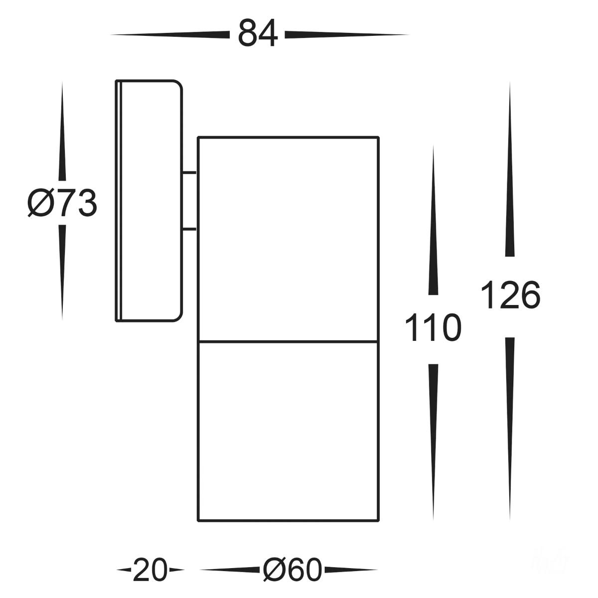 LED WALL LGT DOWN FORTIS 5W CCT GU10