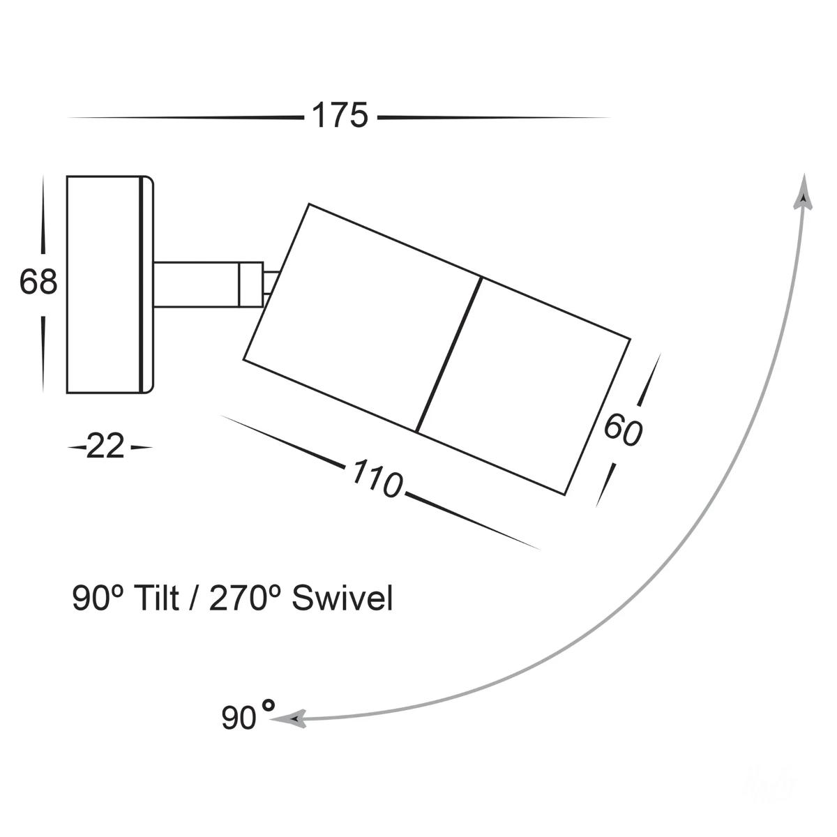 LED WALL LGT ADJUST TIVAH 5W CCT MR16
