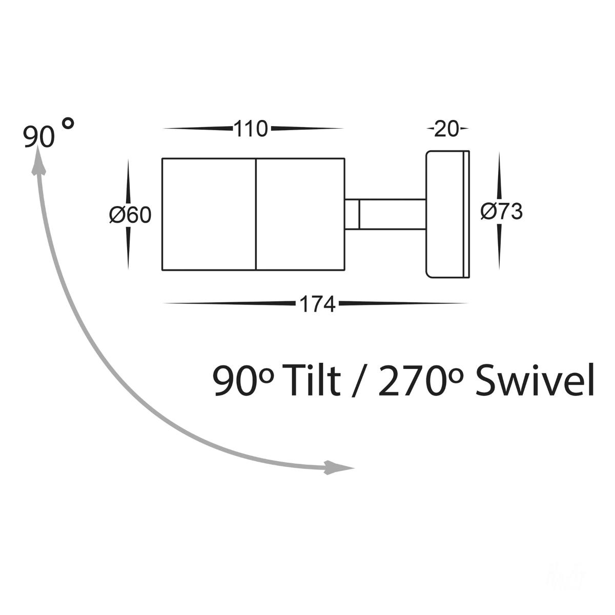 LED WALL LGT ADJUST FORTIS 5W CCT GU10