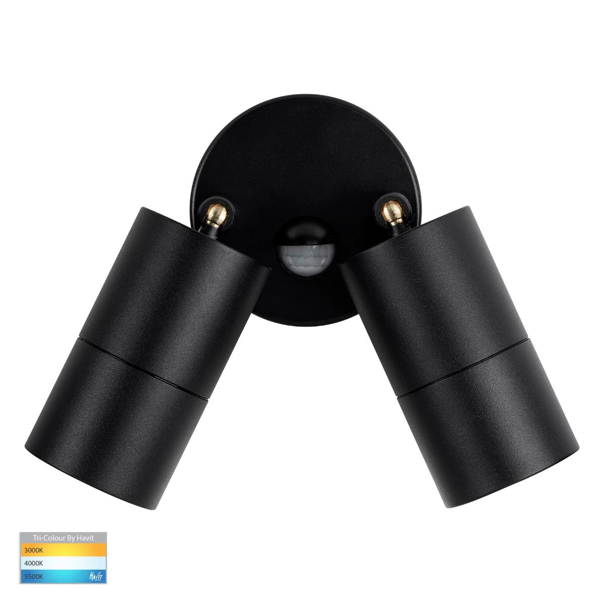 DOUBLE ADJUSTABLE WALL PILLAR LIGHT BLAC
