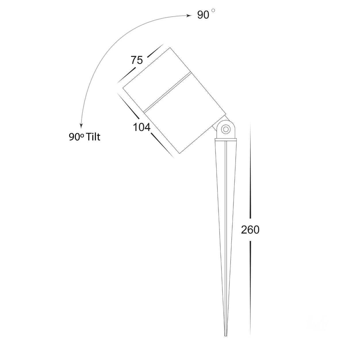 LED ADJ GARDEN SPIKE SGL 12V 12W CCT