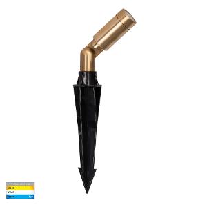 LED ADJ GDN SPIKE SGL 12VDC 3W 225MM BRS LED ADJ GDN SPIKE SGL 12VDC 3W 225MM BRS