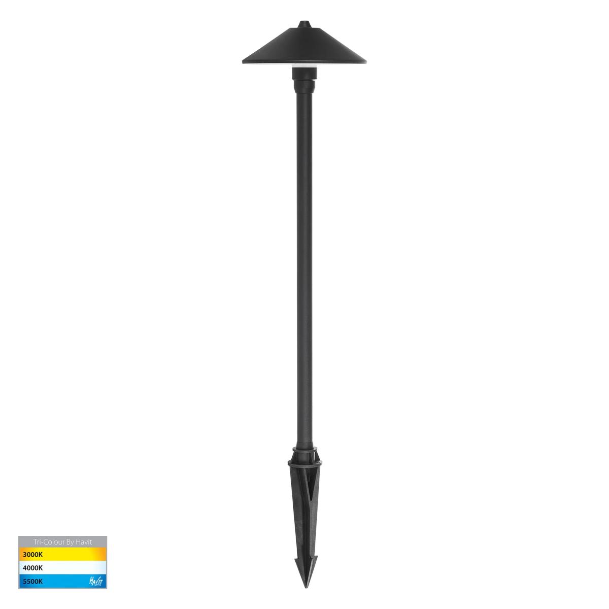 LED ADJ GDN SPIKE SGL 12VDC 3W 200MM BLK