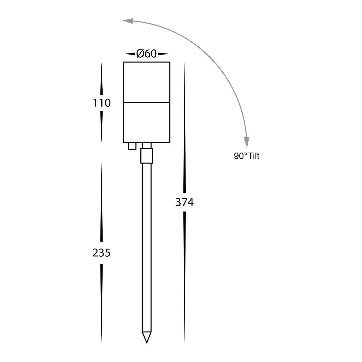 ADJUST GARDEN SPIKE SPOTLIGHT 5W 12VDC