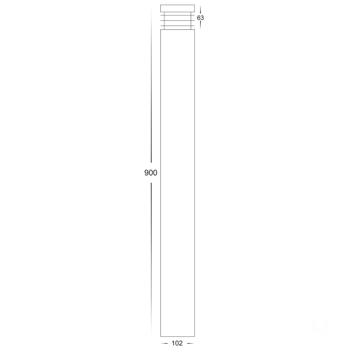 LED BOLLARD MAXI 240V 9W ES CCT BLACK