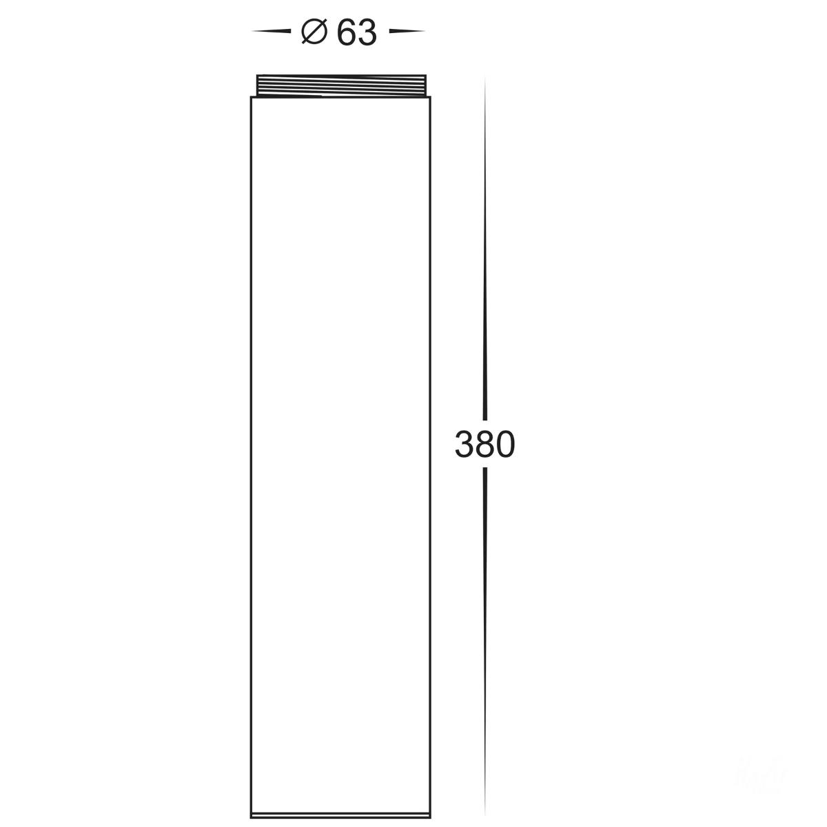LED BOLLARD EXTENSION FOR HV1622 BLACK
