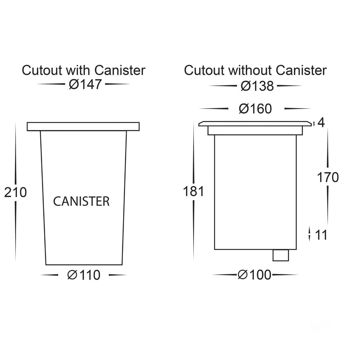 ADJ IN-GROUND UPLIGHTER RND 12VDC 5W CCT