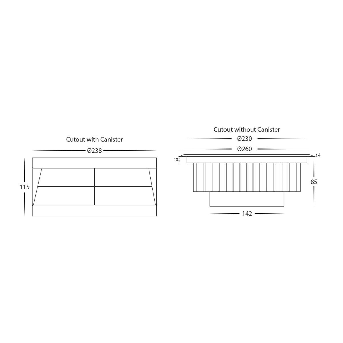IN-GROUND UPLIGHTER RND 260MM 12VDC 30W