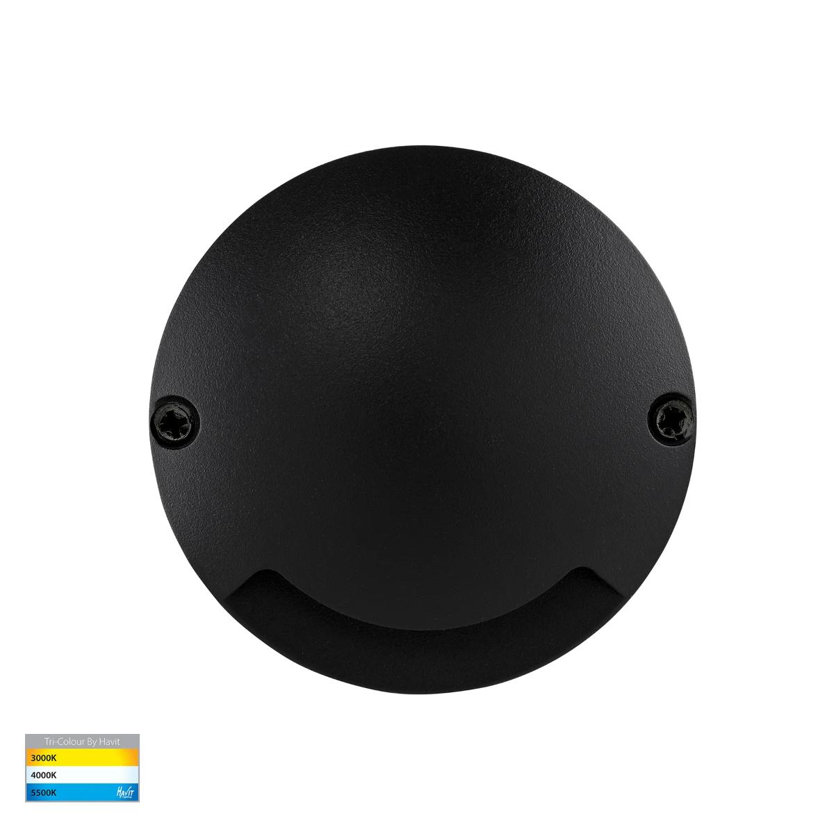 LED DECK LIGHT ALUM ONE WAY 3W 12VDC BLK
