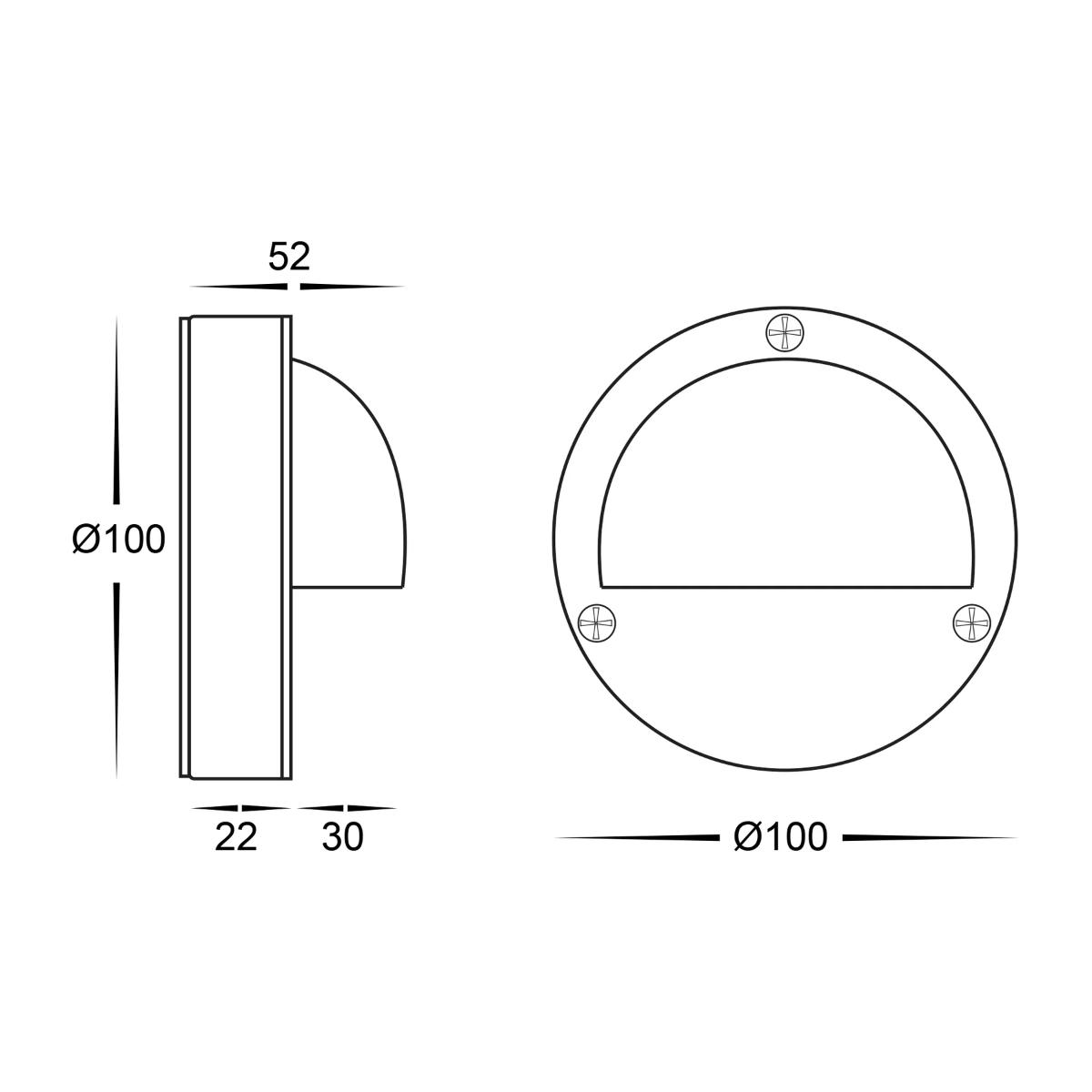 LED STEP LIGHT + EYELID PINTA 12VDC 2.3W