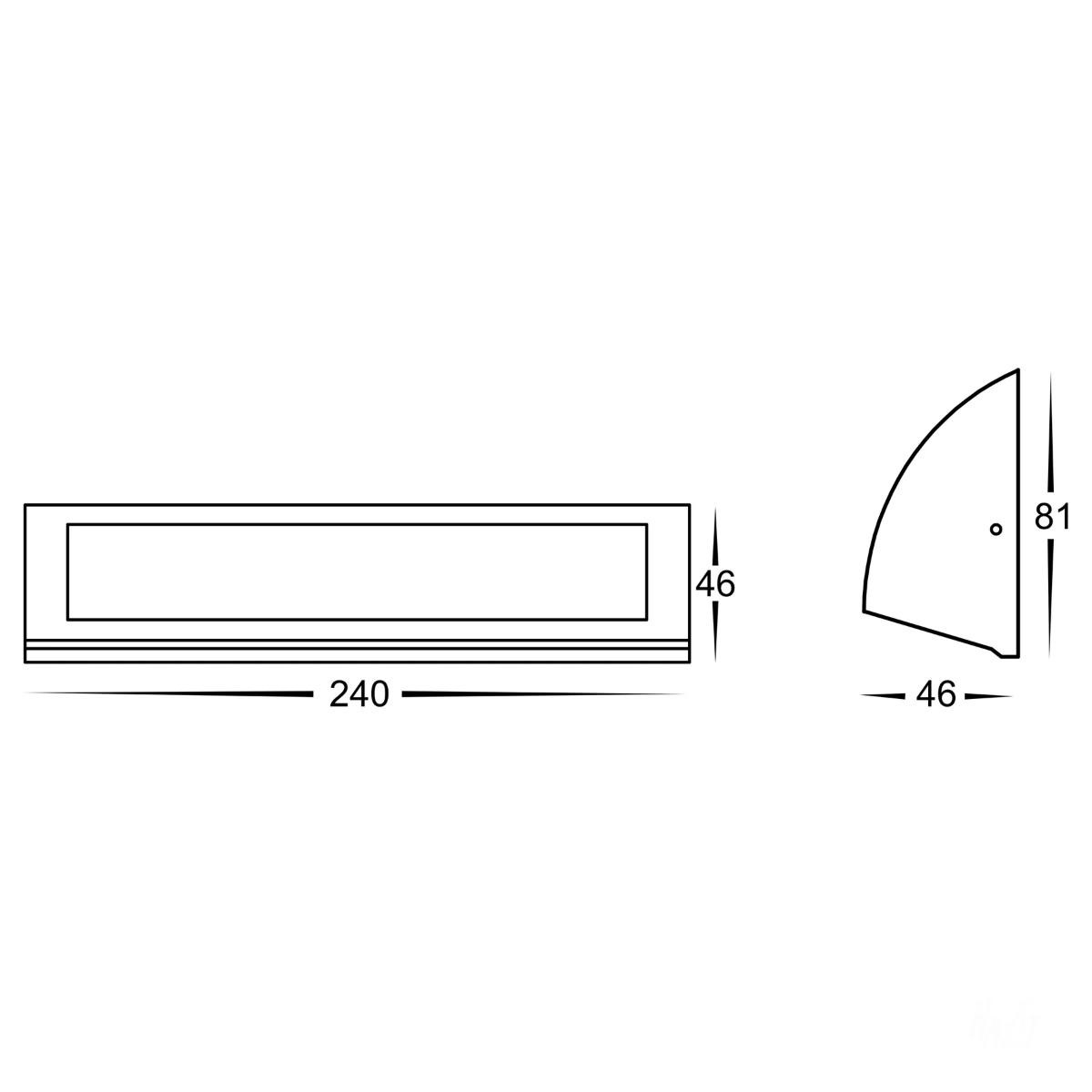 LED STEP LIGHT TASO 12VDC 10W CCT WHT