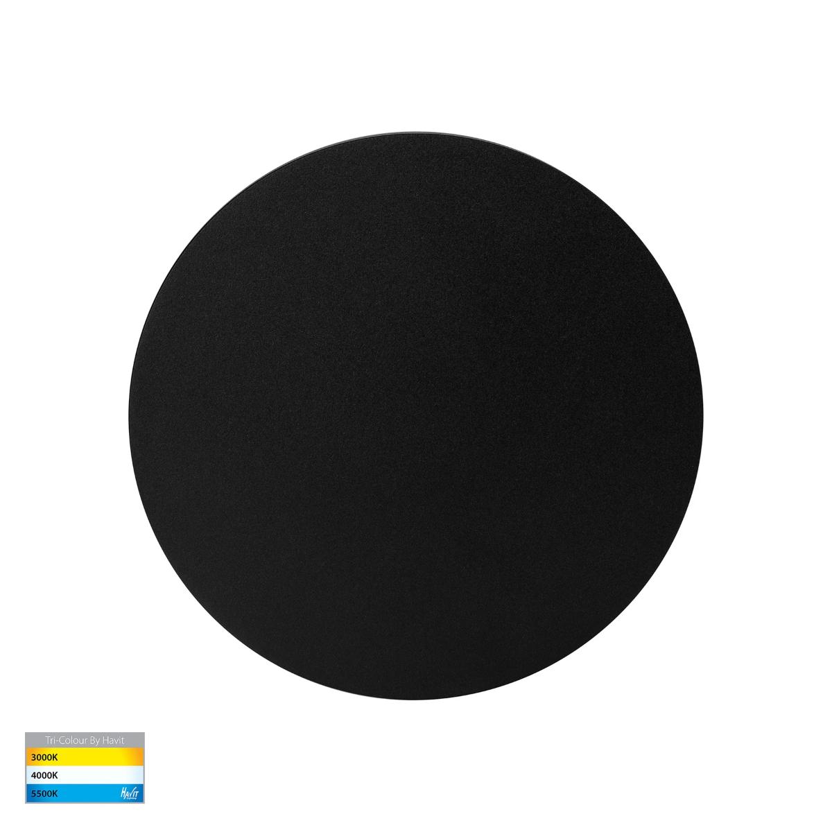 LED WALL LGT HALO 200MM RND S/M BLK CCT