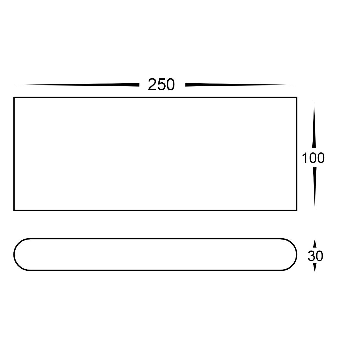 LED WALL LGT UP/DN LISSE 240V 2X12W CCT