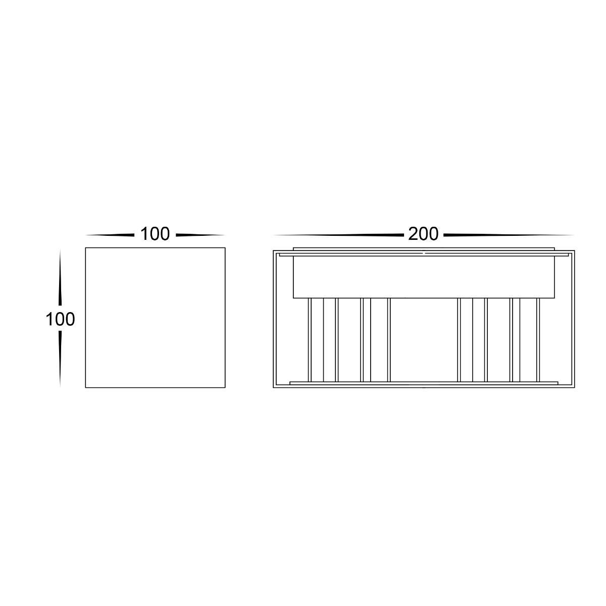 LED UP DOWN WALL LIGHT VERSA SQ BLK 2X3W