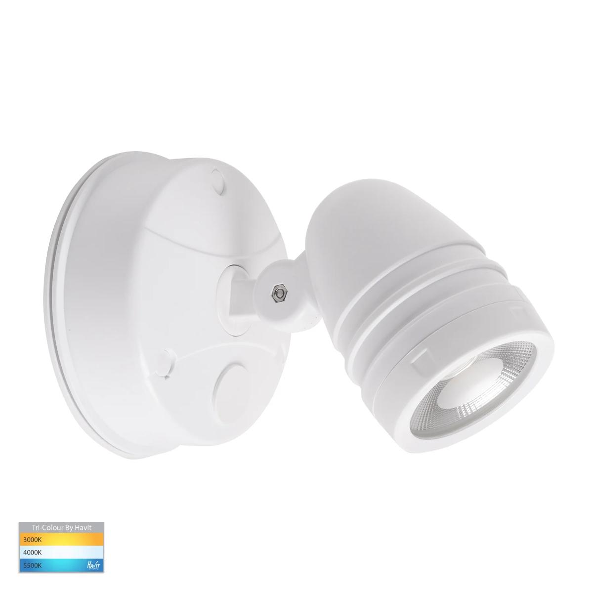 WHITE SINGLE ADJUSTABLE WALL LIGHT