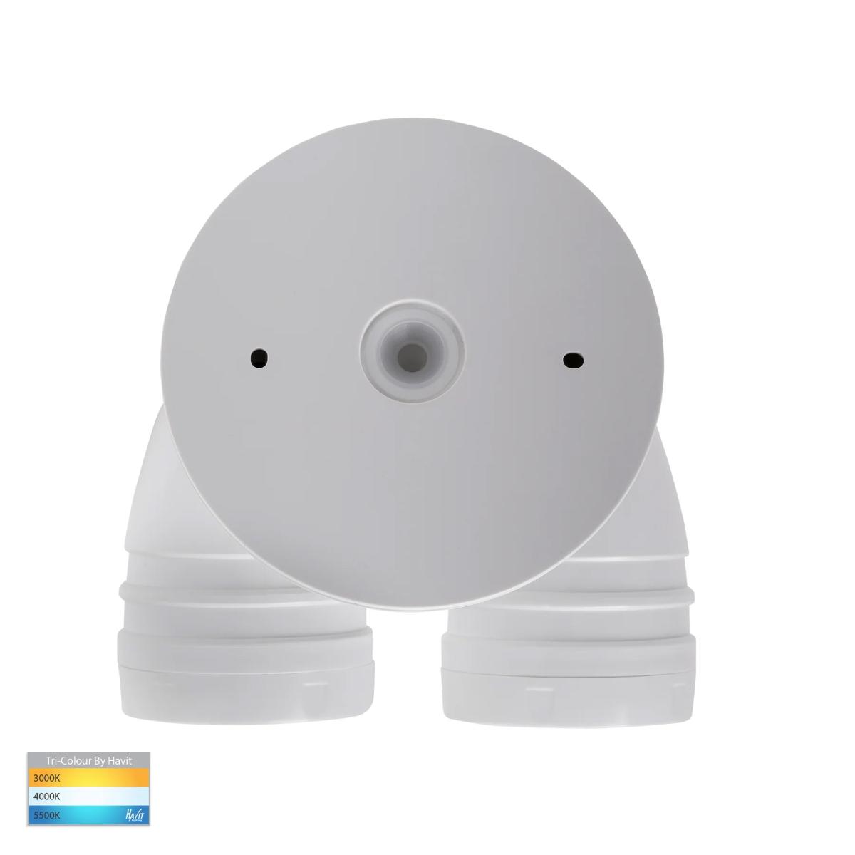 LED SENSOR LIGHT DBL FOCUS 2X15W CCT WH