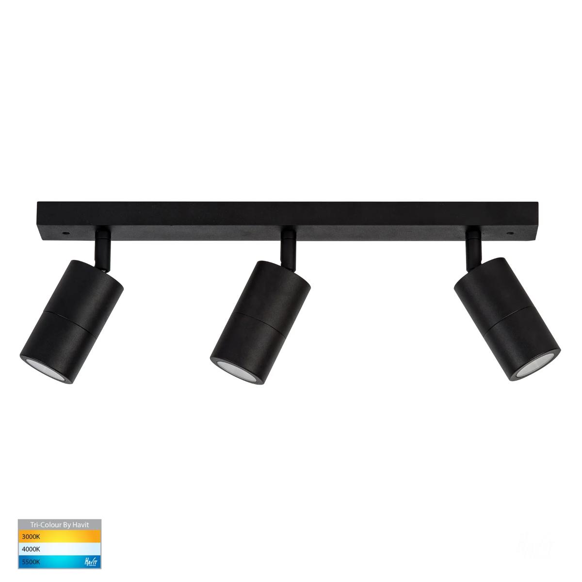 3 LIGHT BAR TIVAH 3X5W GU10 CCT BLACK