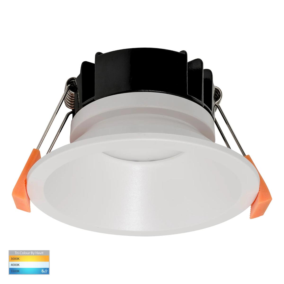 LED D/LIGHT FIXED 9W CCT 90MM C/O WHITE