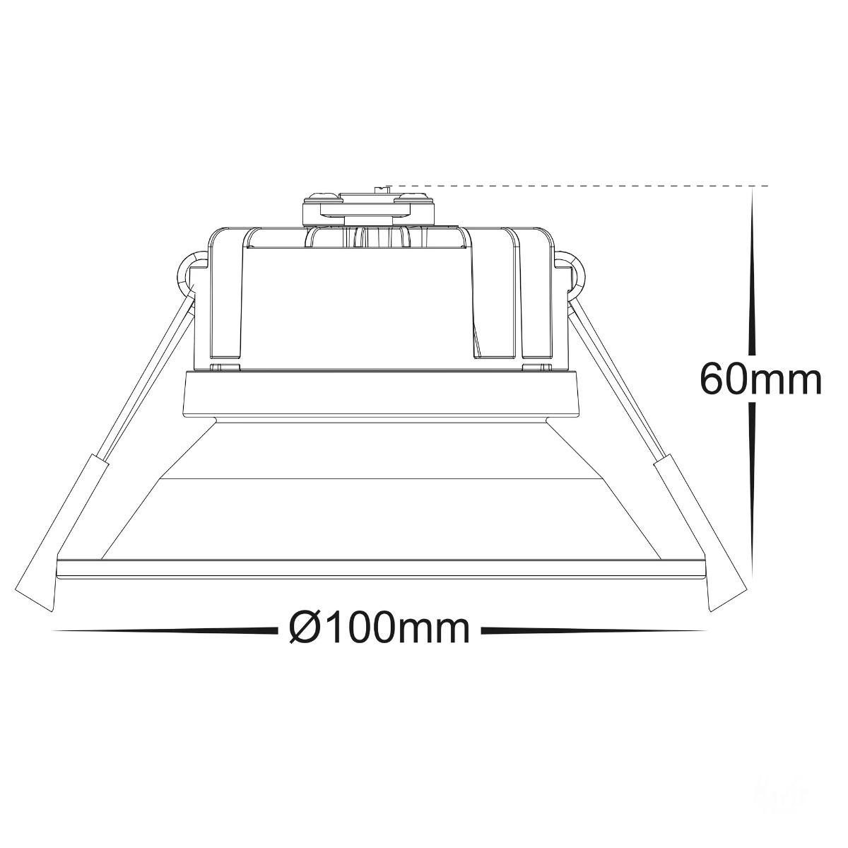 LED D/LIGHT FIXED 9W CCT 90MM C/O WHITE