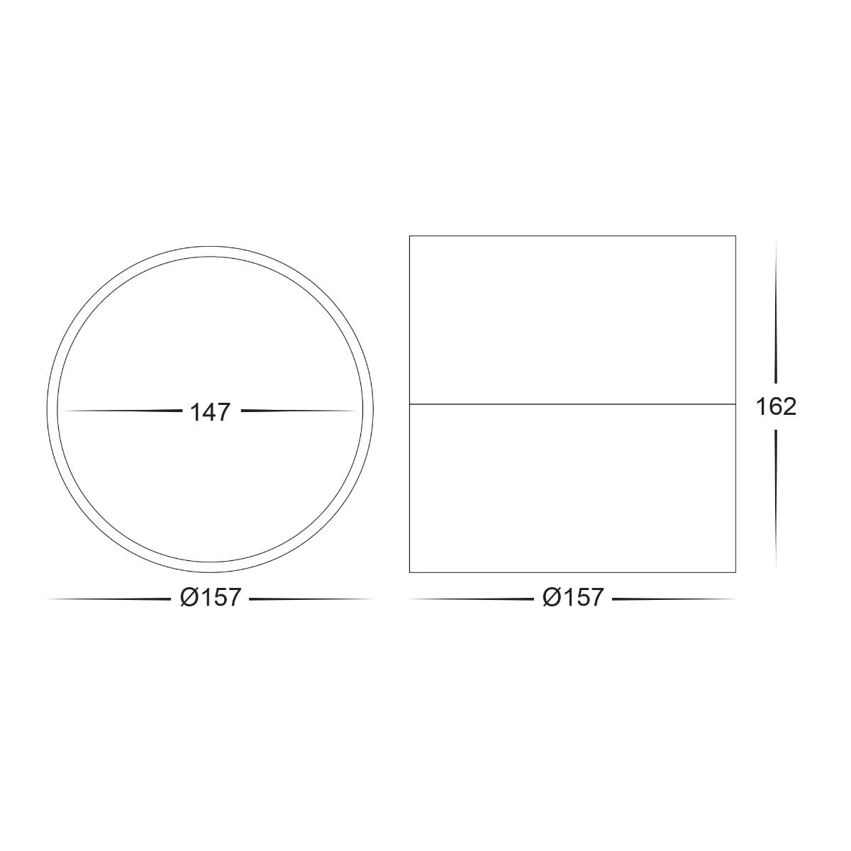 LED D/LIGHT SURFACE MNT 18W CCT WHITE