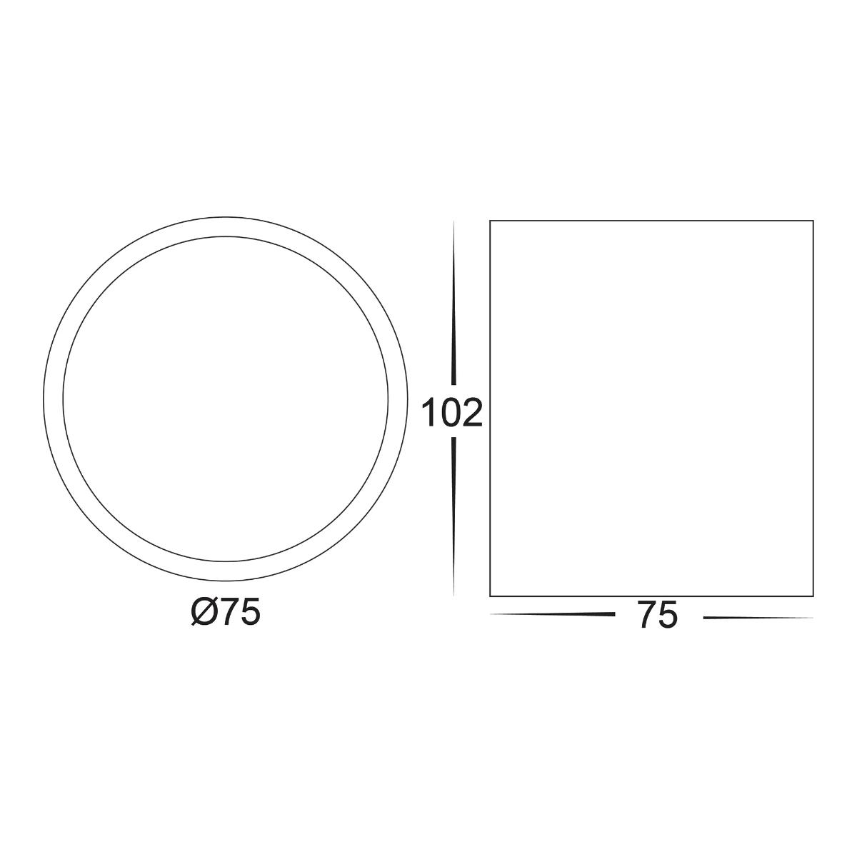 LED D/LIGHT ADJ SURFACE MNT 7W CCT WHITE