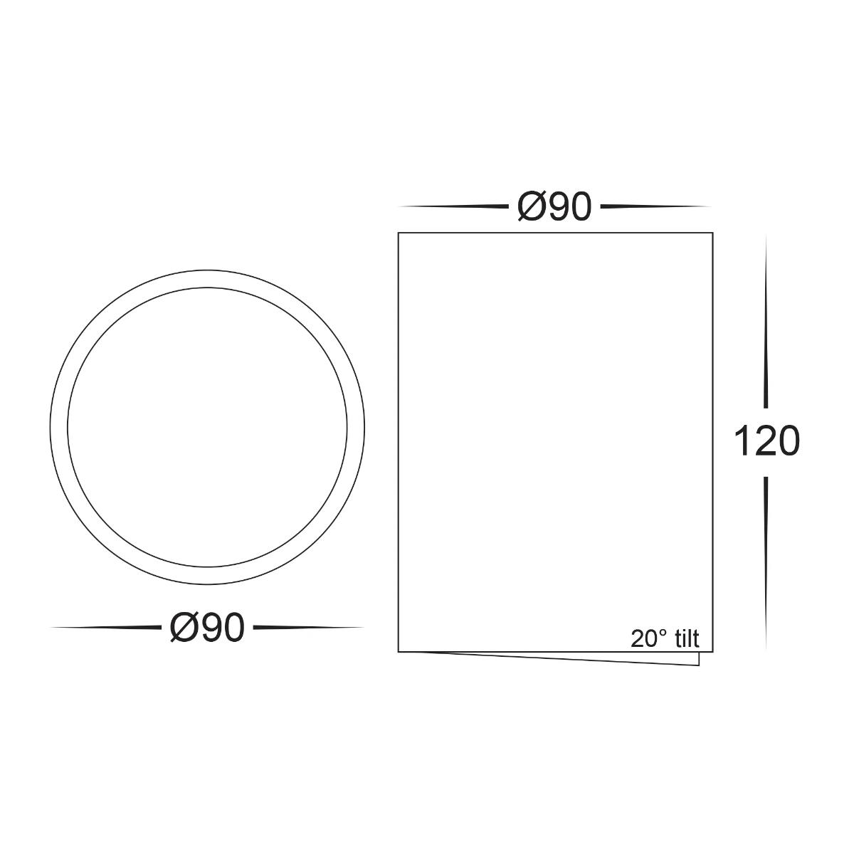 LED D/LIGHT ADJ SURFACE MNT 12W CCT WHT