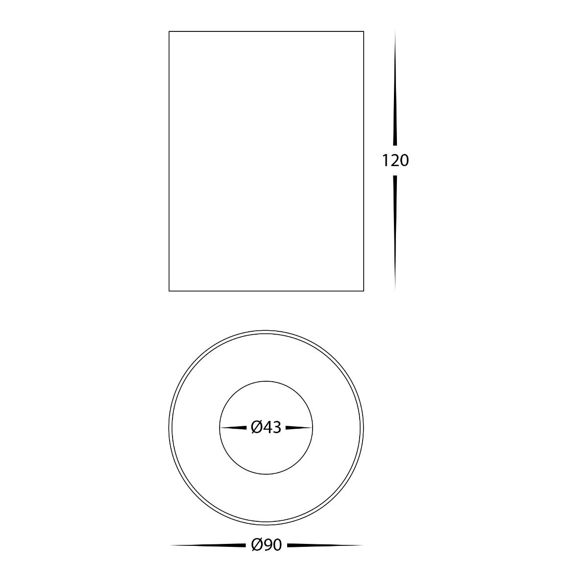 LED D/LIGHT NELLA 240V 12W WHT SURF MNT