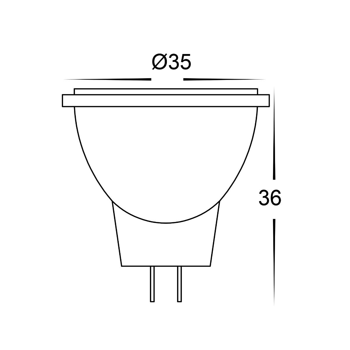 MR11 LED LAMP 12V 3W GU4 5500K NON DIMM