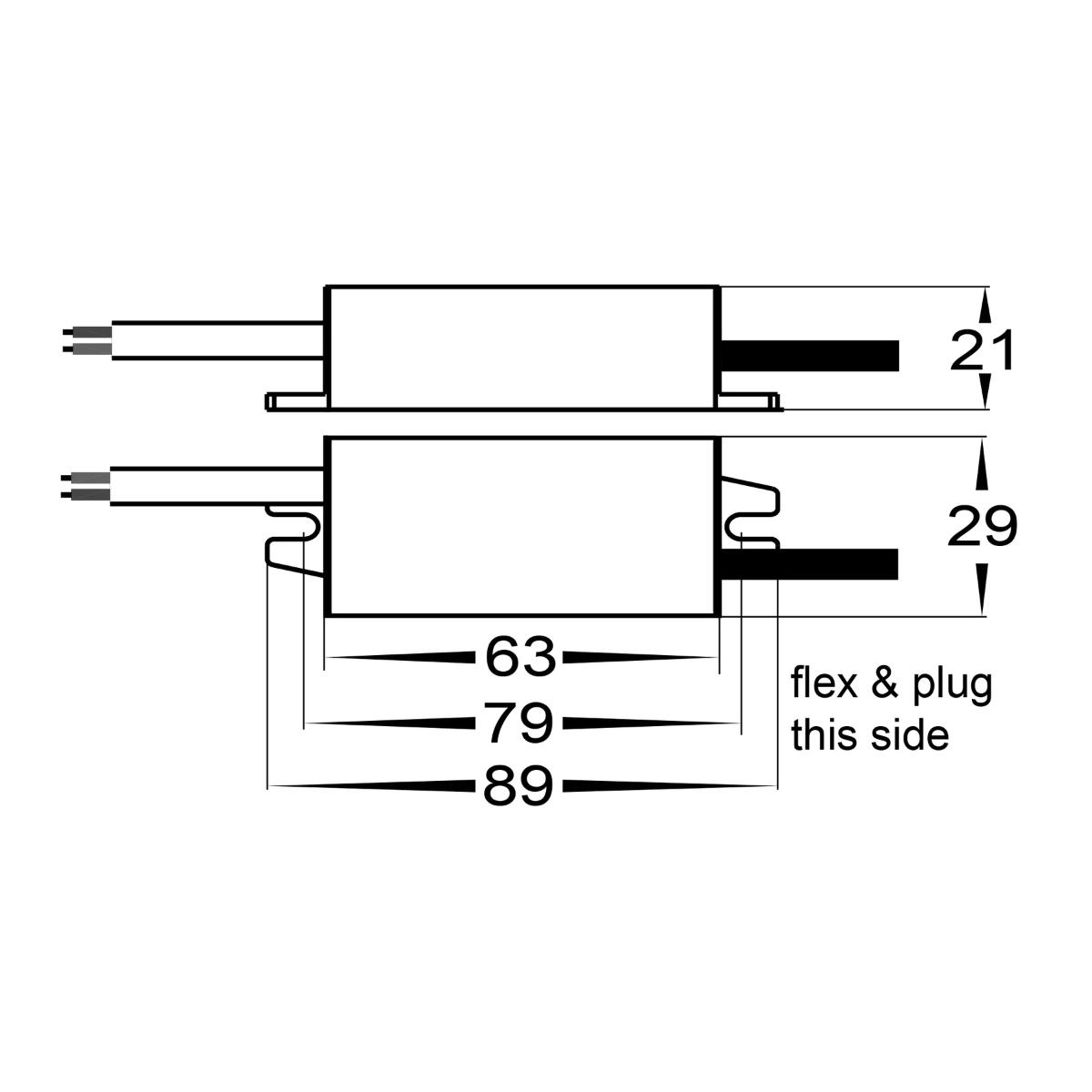 LED DRIVER W/P 240V/12VDC 10W IP66