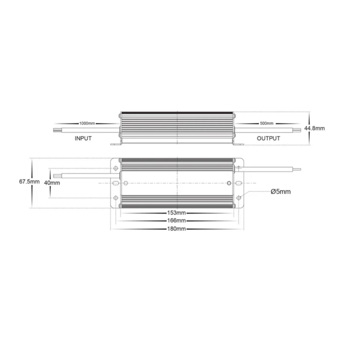 LED DRIVER W/P 240V/24VDC 60W IP66