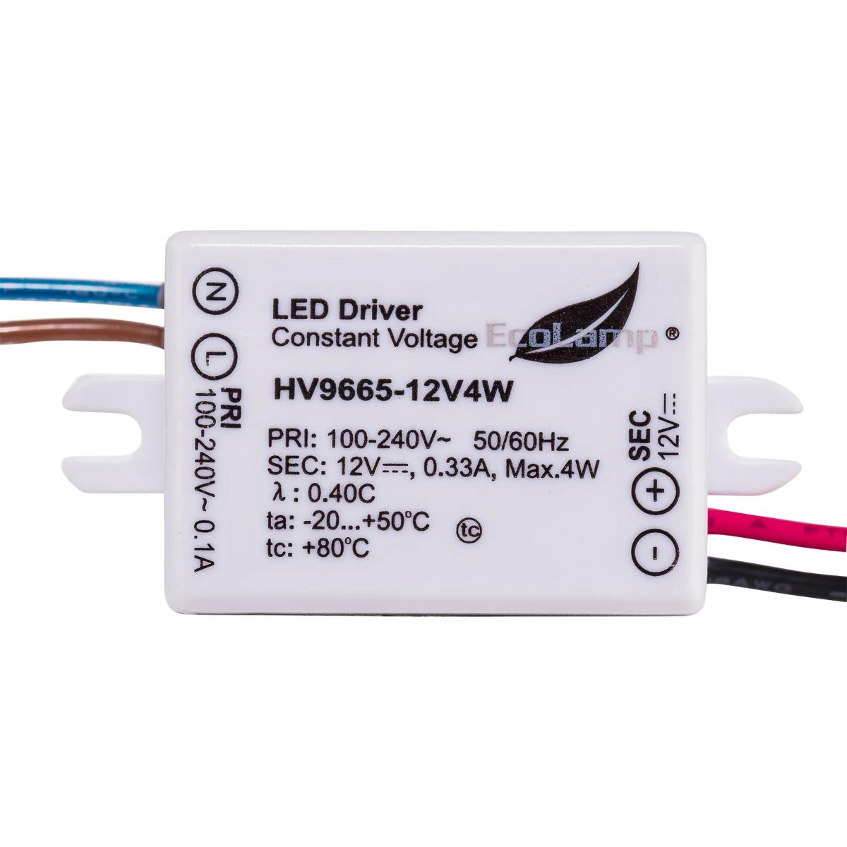 LED STRIP DRIVER 240/12VDC 4W IP65