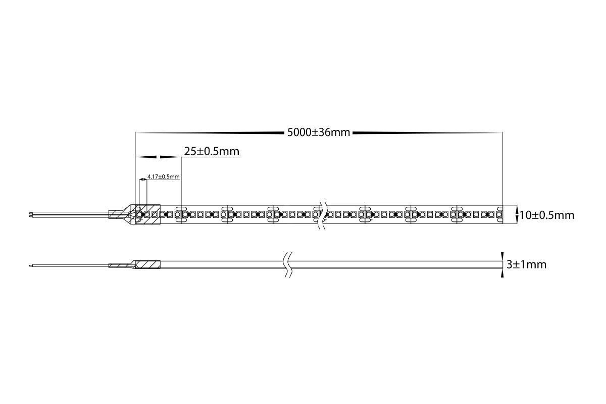 LED STRIP 24VDC 19.2W/M 5500K IP54 PER M