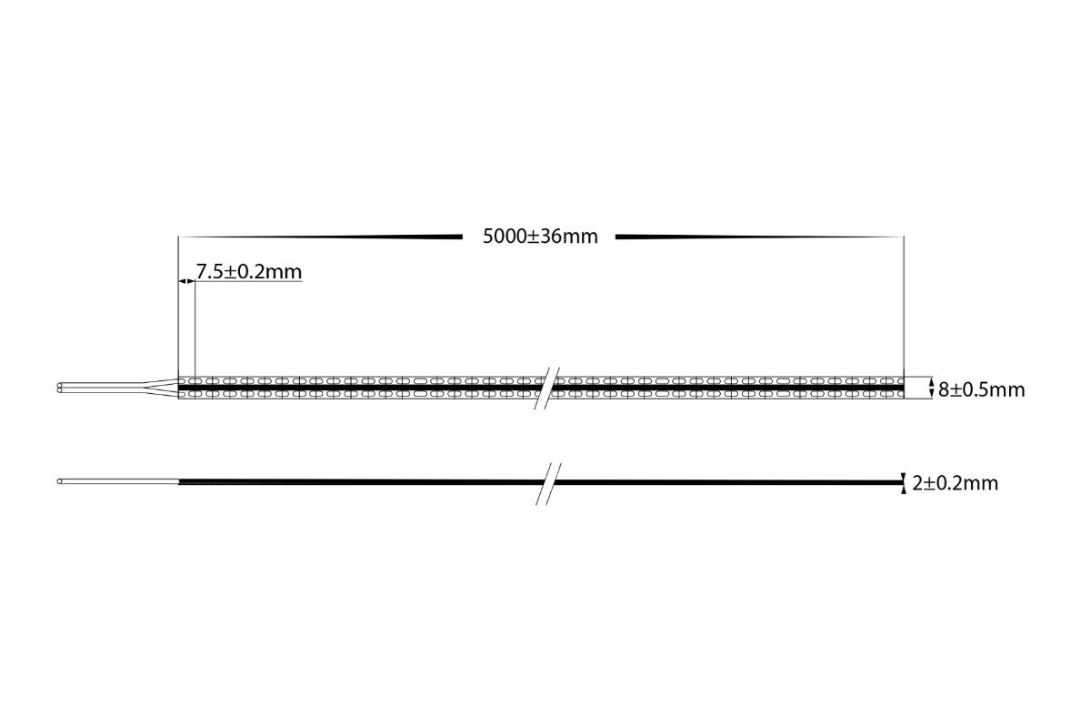 LED STRIP COB 12VDC 10W/M 3000K IP20 MTR
