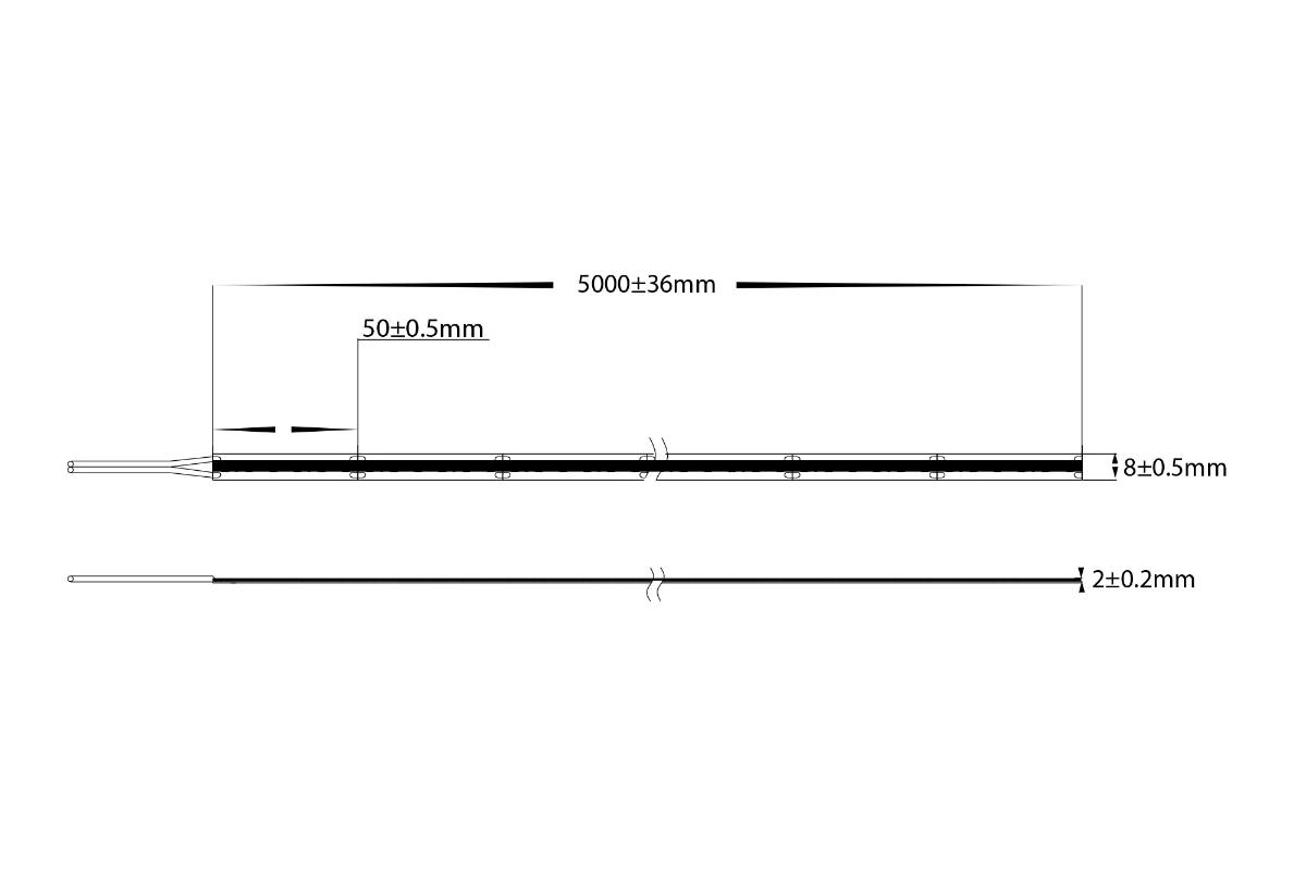 LED CSP STRIP 10W/M 24VDC 4000K IP20 MTR