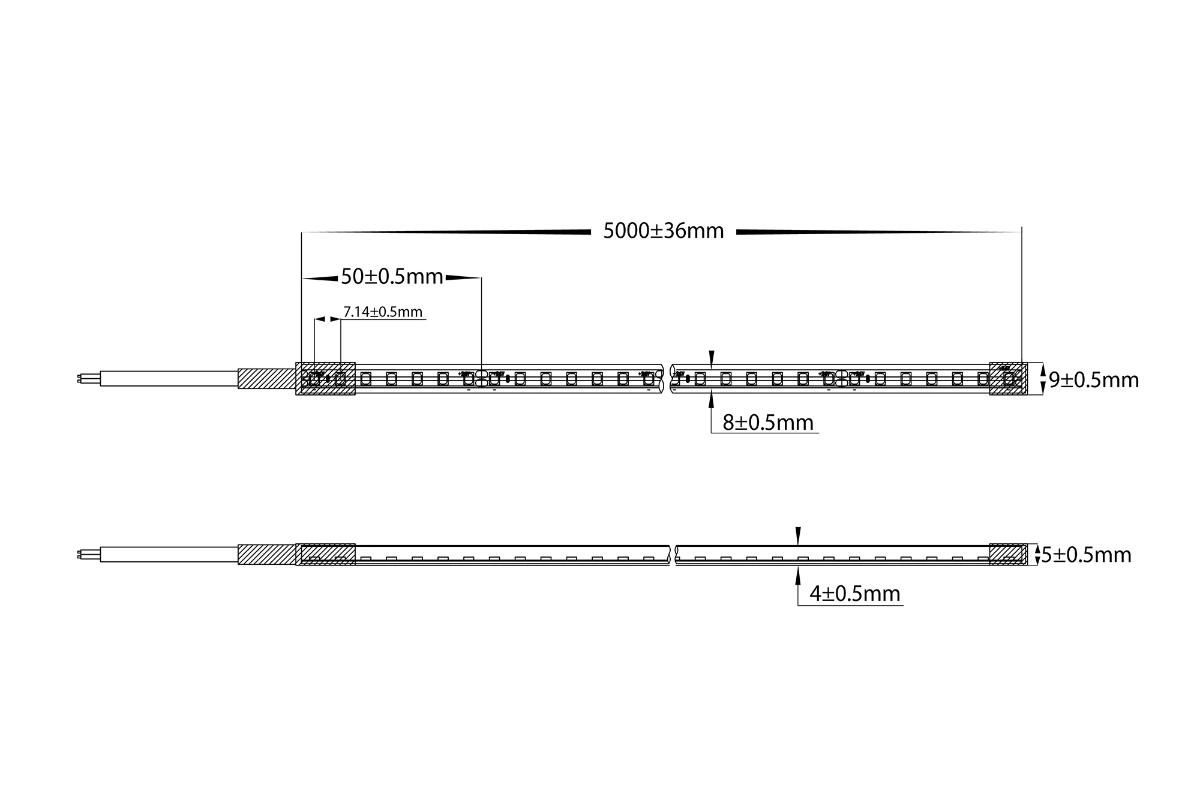 LED STRIP HAVIFLEX 24V 9.6W/M 4K IP67 MT