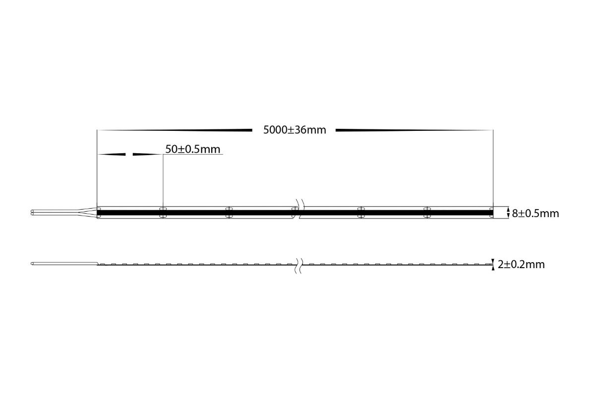 LED STRIP VIPER COB 10W/PM 3000K IP54 5M