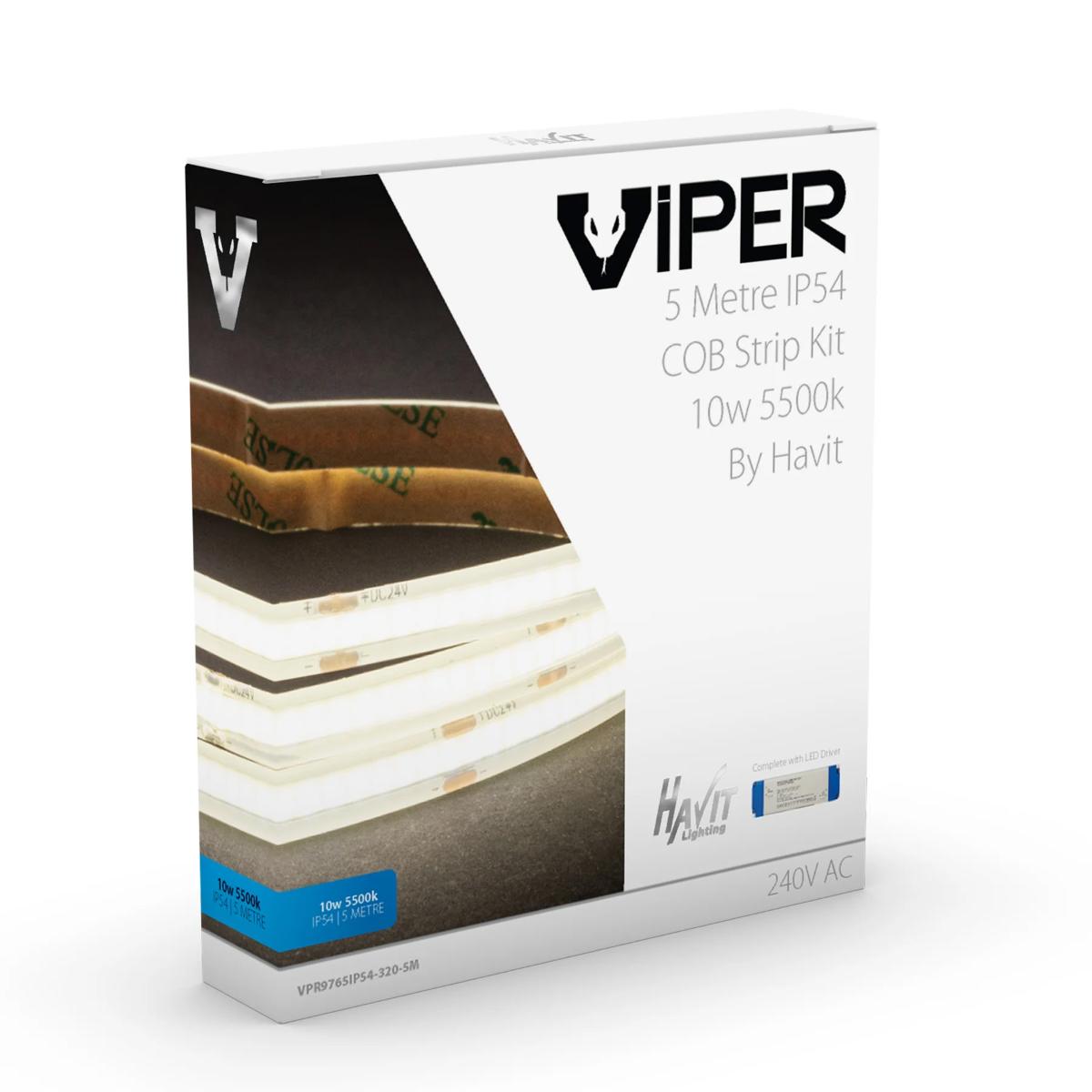 LED STRIP VIPER COB 10W/PM 5500K IP54 5M