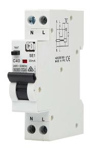 RCBO SFRSE10 1P+N 40A 30MA 6KA CL A 1M RCBO SFRSE10 1P+N 40A 30MA 6KA CL A 1M
