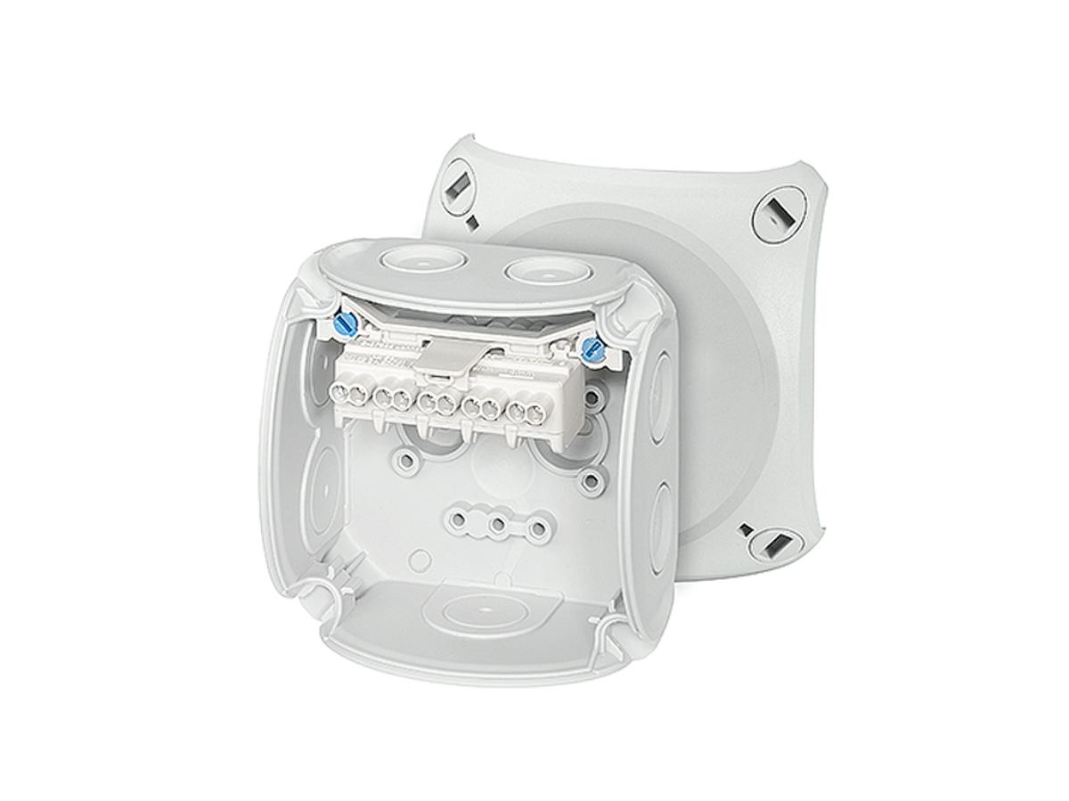 ENCLOSURE + TERM 93X93X62MM GREY IP66