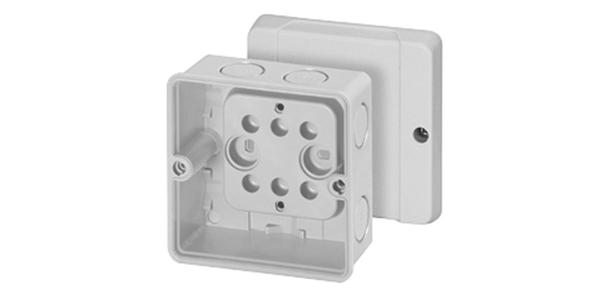 ENCLOS + KNOCKOUTS 88X88X53MM GREY IP65