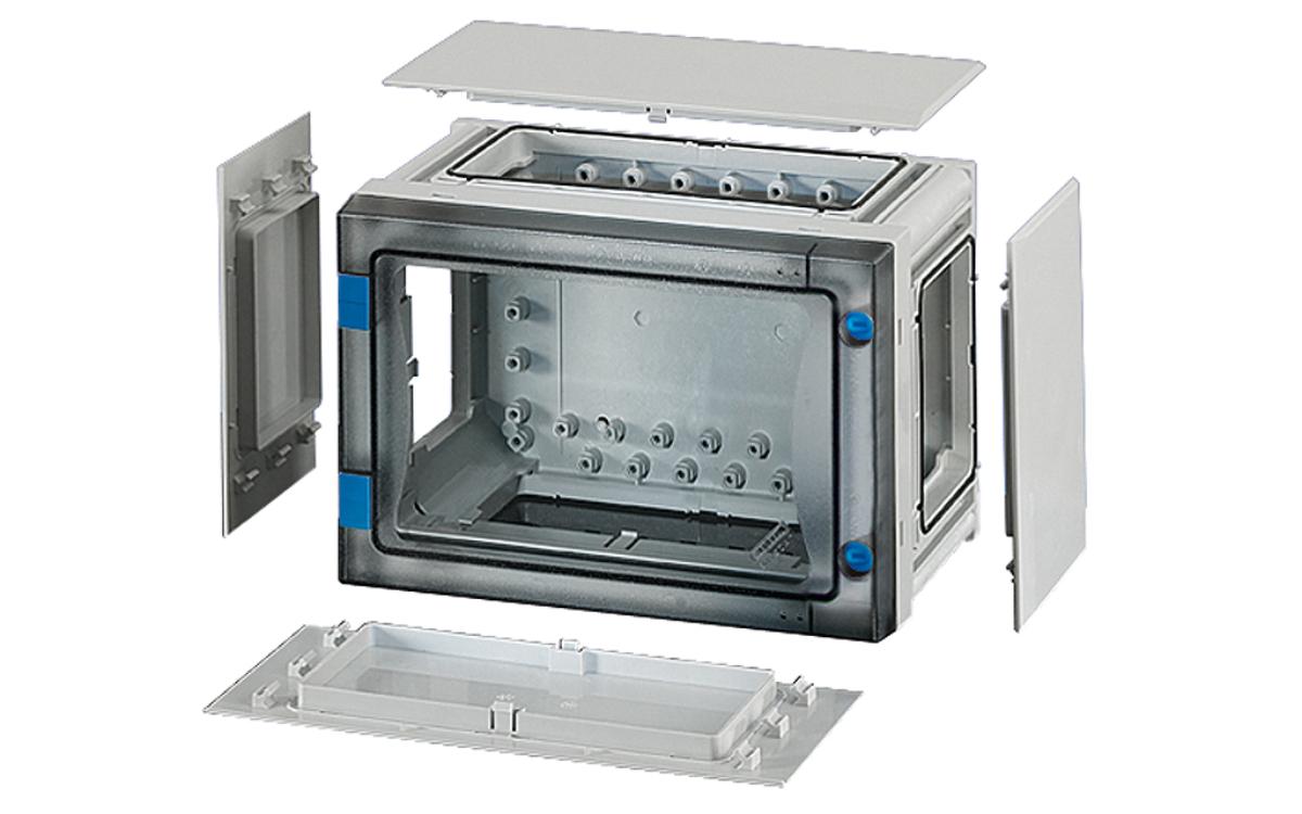 ENCLOSURE 276X186X163MM CLEAR LID IP65