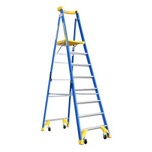 FIBREGLASS PLATFORM LADDER 2.4M 170KG FIBREGLASS PLATFORM LADDER 2.4M 170KG