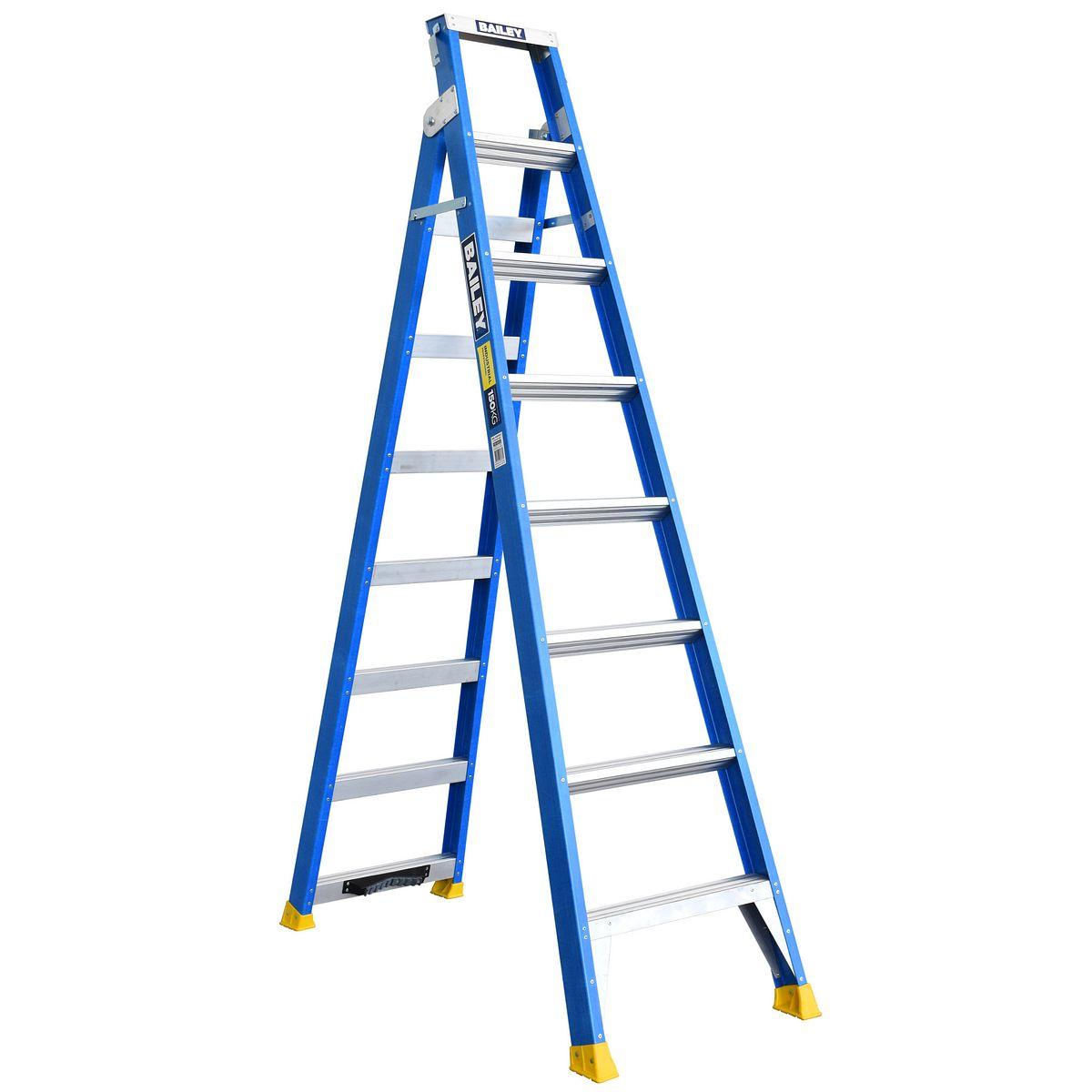 FIBREGLASS DUAL PURPOSE LADDER 2.4-4.4M