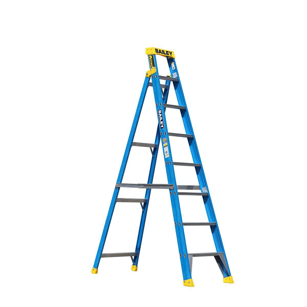 F/GLASS SGL SIDE LEAN STEP LADDER 2.4M