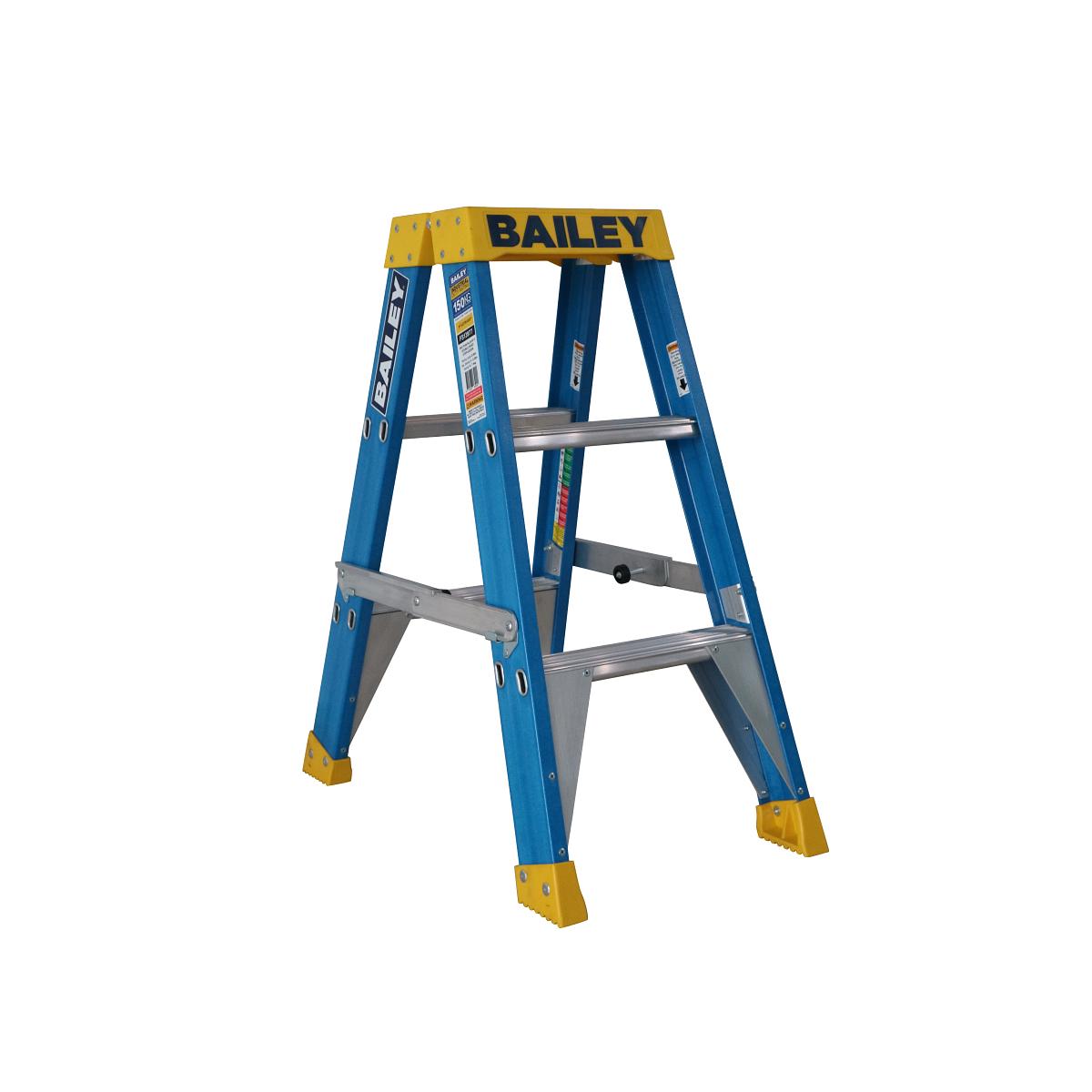 FIBREGLASS DBL SIDE STEP LADDER 0.9M